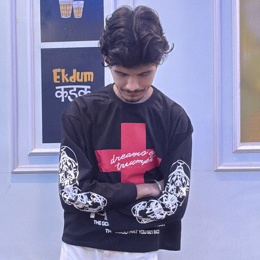 Dreams & Triumph Graphic Long-Sleeve Waffle & Boxy Fit