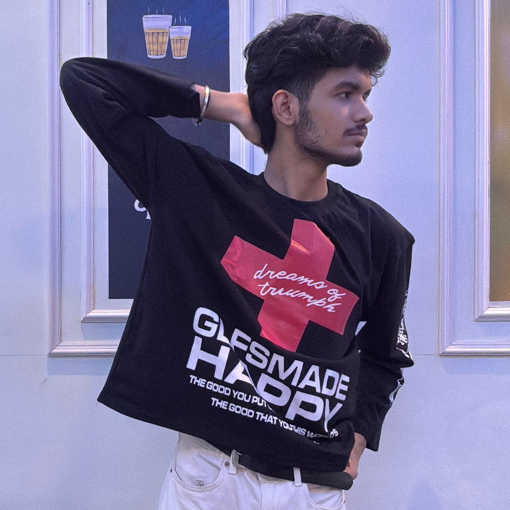 Dreams & Triumph Graphic Long-Sleeve Waffle & Boxy Fit
