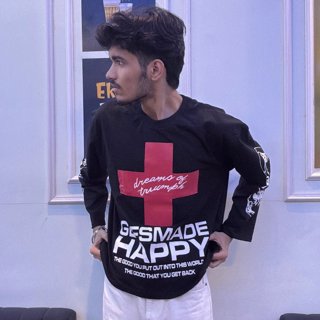 Dreams & Triumph Graphic Long-Sleeve Waffle & Boxy Fit