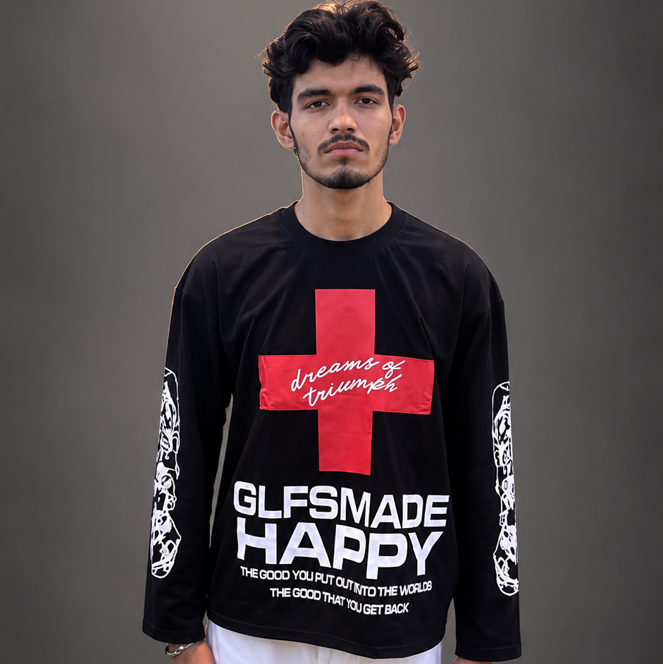 Dreams & Triumph Graphic Long-Sleeve Waffle & Boxy Fit